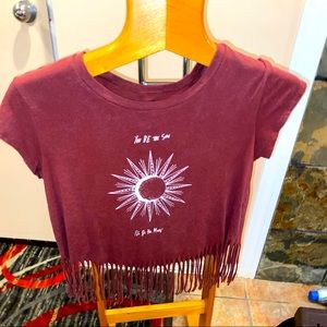 You’ll be the sun I’ll be the moon fringe t shirt